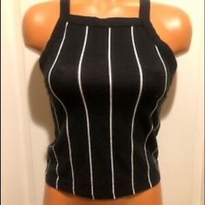 Black & white striped tank